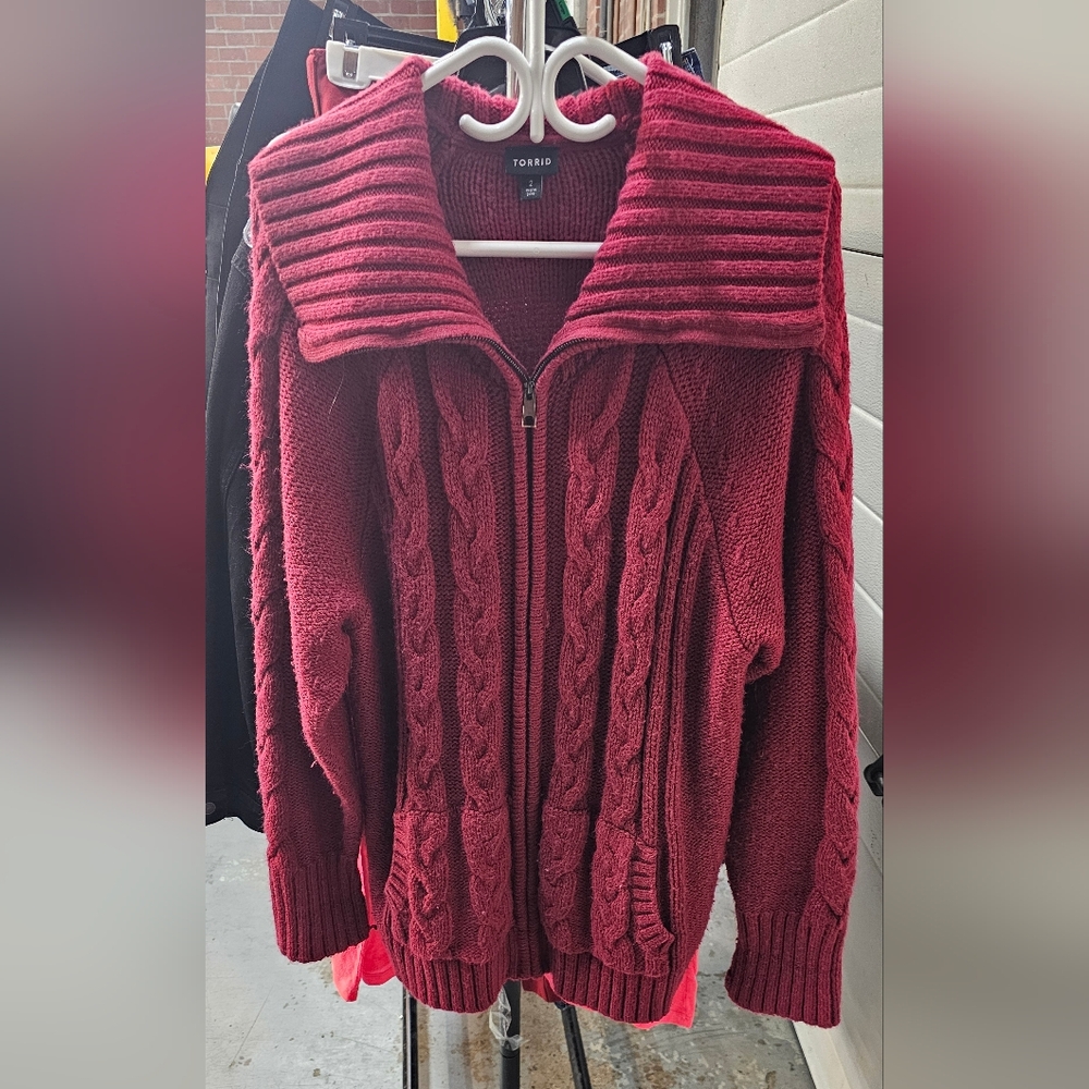 Torrid Deep Red Knit Sweater